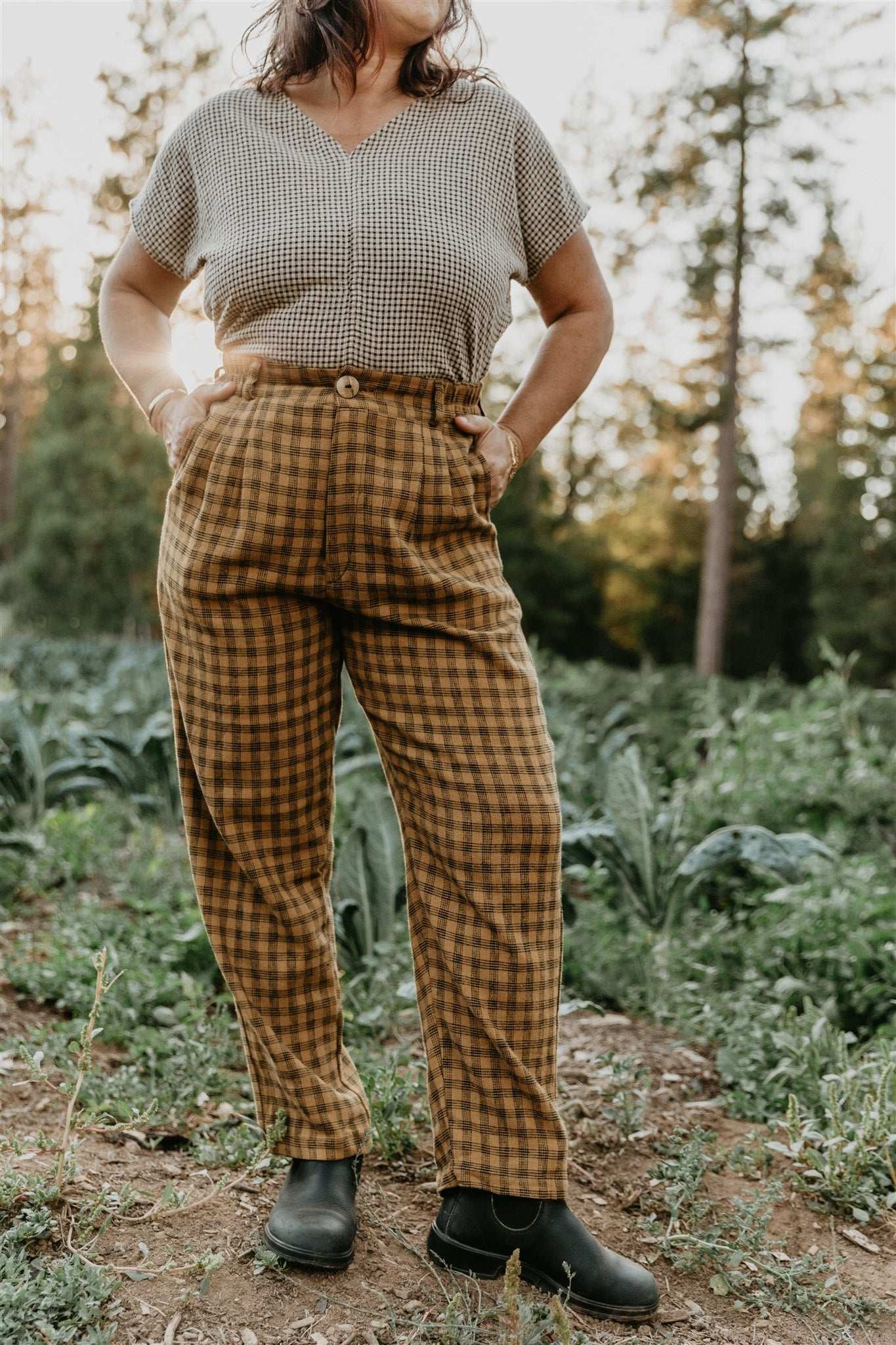 Perfect Pant in Brown Checker – Field Day