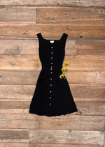 Sheet Dress in Black - Extra Button Busty Friendly