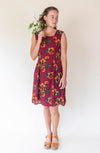 Pleiades Dress in Red Rose Dot
