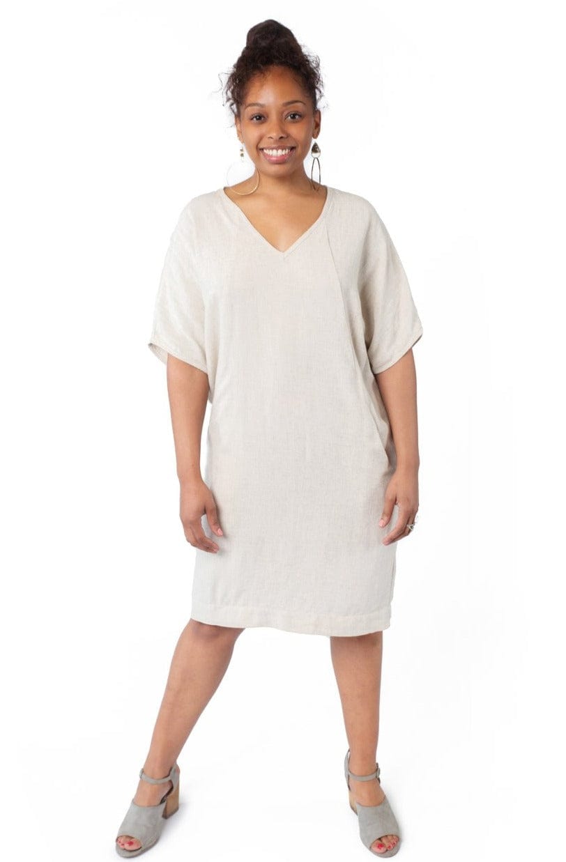 Cocoon Dress in Oat Linen – Field Day