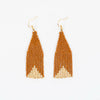 Delica Triangle with Gold Earrings