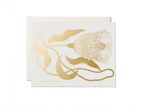 Exotic Flower love greeting card