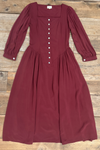 Prairie Dress in Merlot Challis