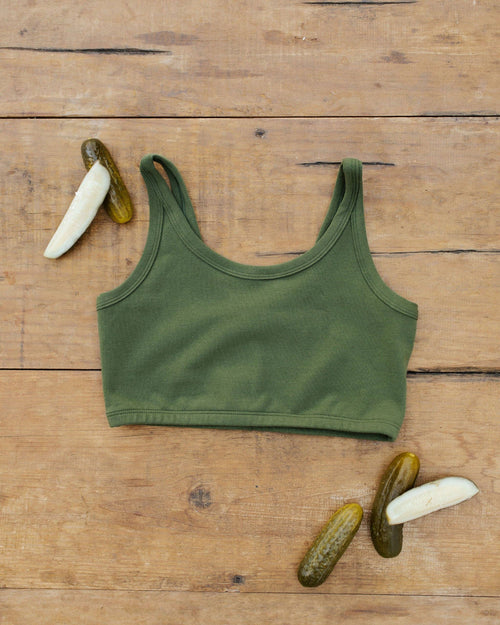 Longline Bra Pickled Green
