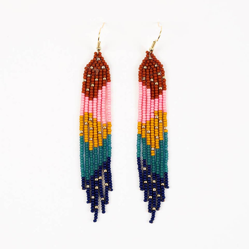 Strata Fringe with Gold Sprinkles Earrings