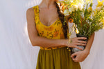 Josephine Dress in Pea Soup Marigold