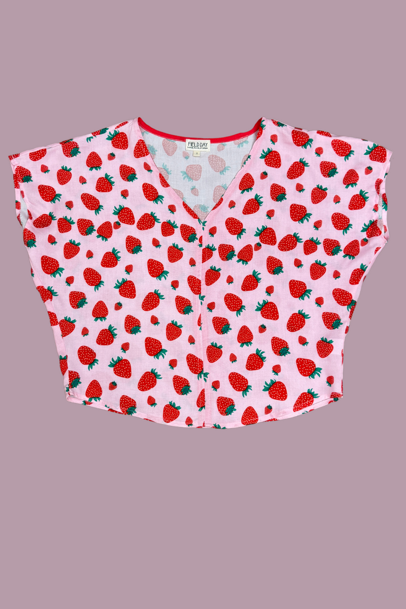 Dolman Top in Strawberry Cotton