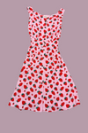 Sheet Dress in Strawberry Cotton