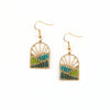 Sunrise Brass and Bead Earrings