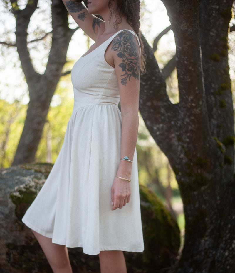 Agnes dress in Oat Linen