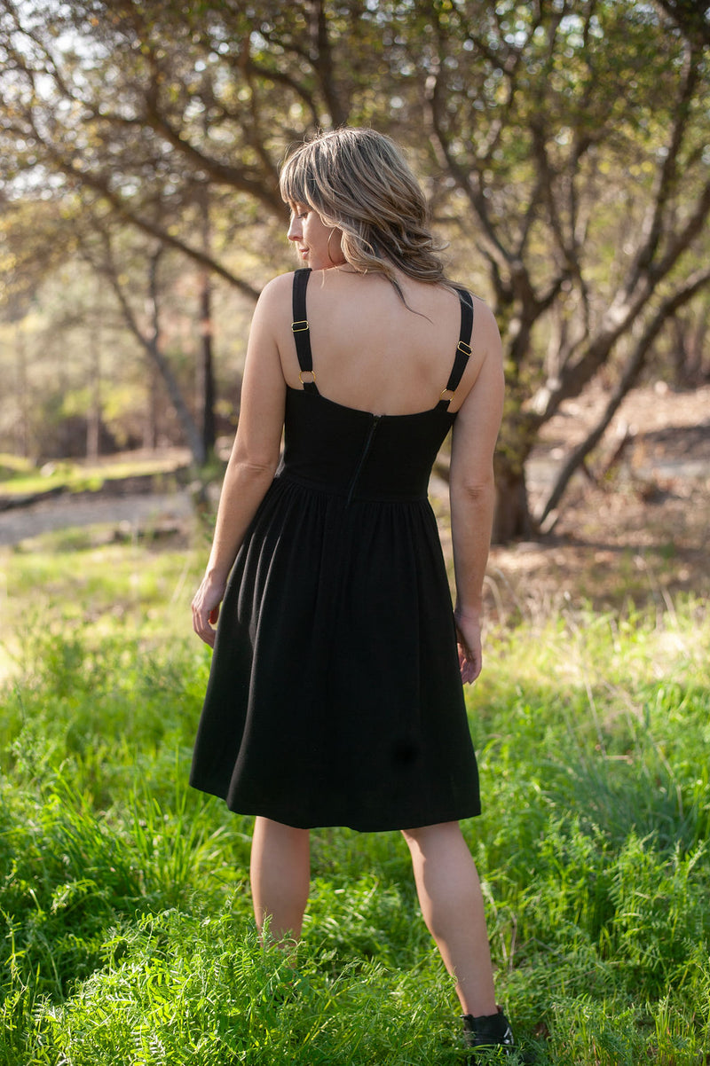 Agnes dress in Black Linen L Agnes dress in Black Linen L