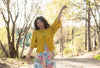 Poet Top in Mustard Crepe