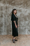 Tyrah Dress in Black Challis