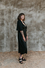 Tyrah Dress in Black Challis