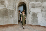Tyrah Dress in Green Floral Calico Crepe