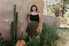 Minnie Top in Black Cotton Knit