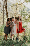 Delana Dress in Black and White Polka Dot
