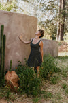 Delana Dress in Black and White Polka Dot