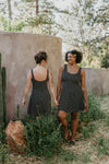 Delana Dress in Black and White Polka Dot
