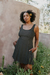 Delana Dress in Black and White Polka Dot