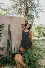 Delana Dress in Black and White Polka Dot