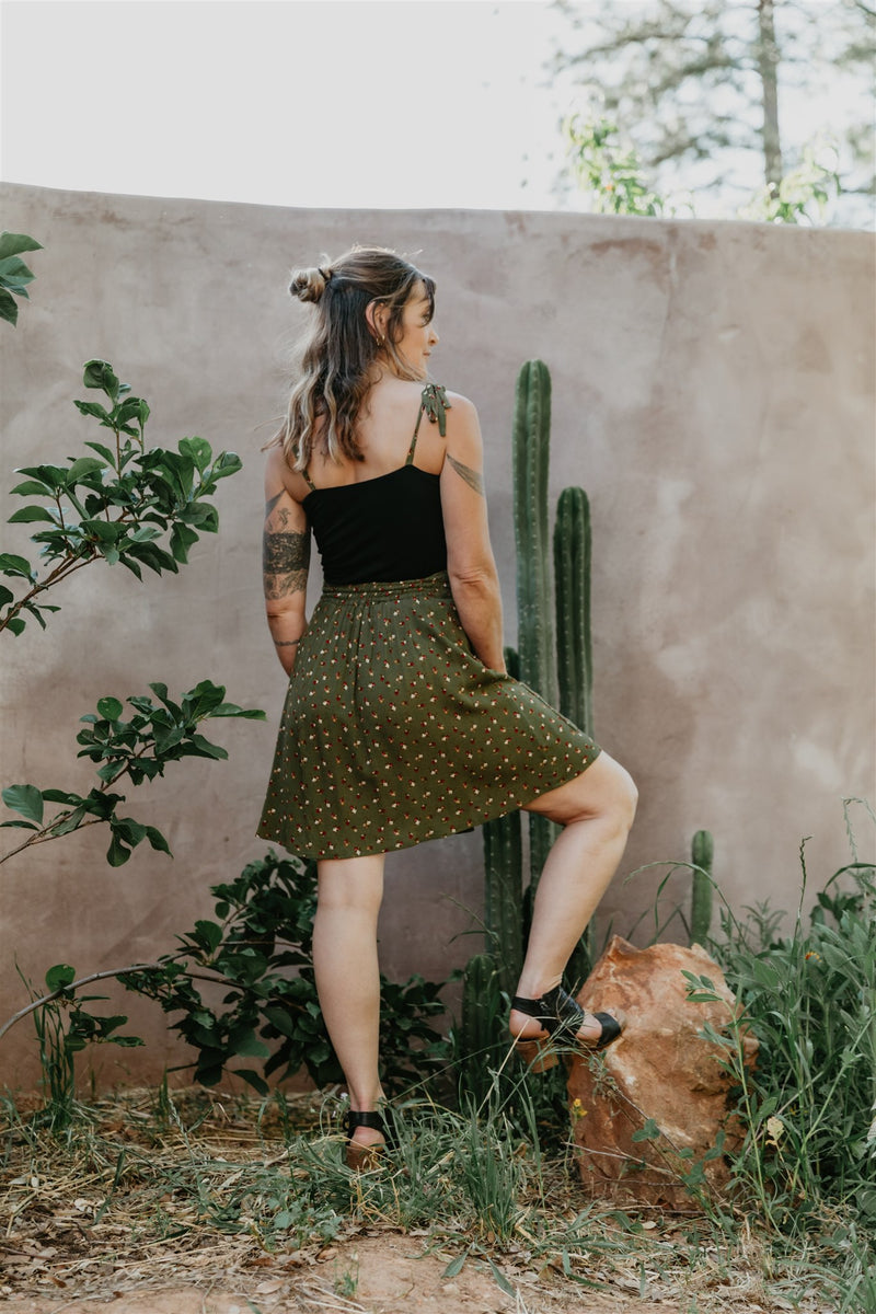 Minnie Top in Black Cotton Knit