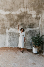 Tyrah Dress in Oat Linen