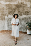 Tyrah Dress in Oat Linen