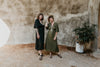 Tyrah Dress in Green Floral Calico Crepe