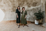 Tyrah Dress in Green Floral Calico Crepe