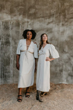 Tyrah Dress in Oat Linen
