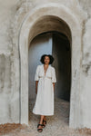 Tyrah Dress in Oat Linen
