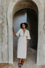 Tyrah Dress in Oat Linen