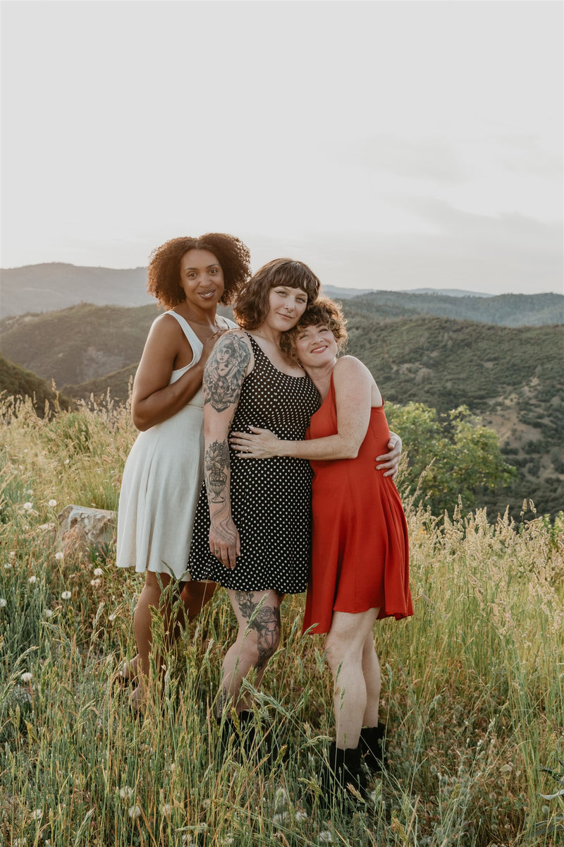 Delana Dress in Black and White Polka Dot
