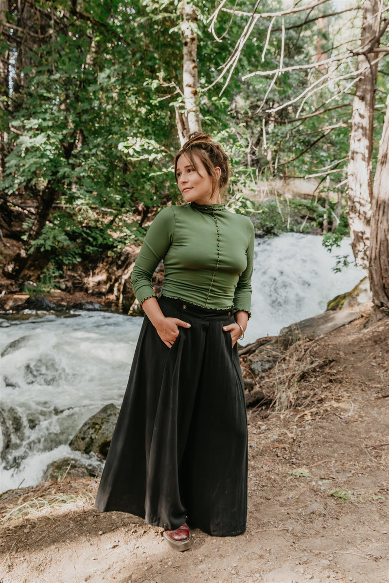 Rue Pants in Black Linen