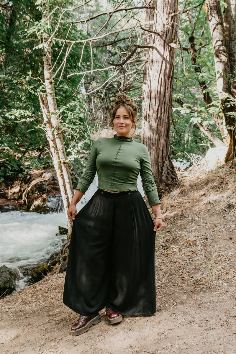 Rue Pants in Black Linen