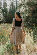 Elizabeth Top in Black on Gingham Cotton