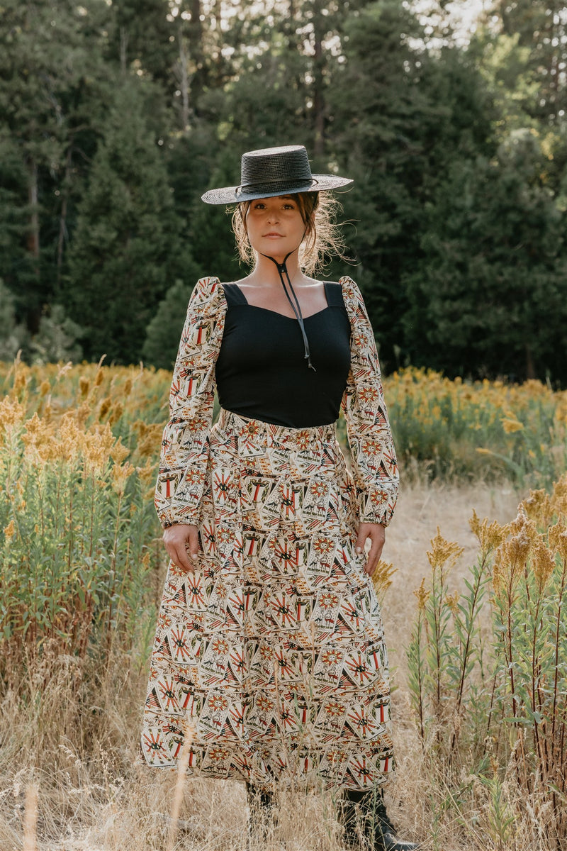 Rue Skirt in Cotton Tarot