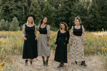 Elizabeth Top in Black on Gingham Cotton