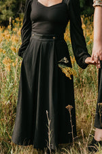 Rue Skirt in Black Crepe