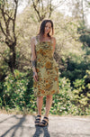 Uriah Dress in Mustard Marigold Linen