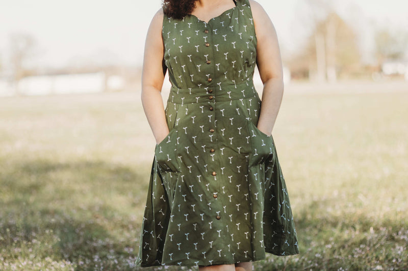 Sheet Dress in Green Sprout