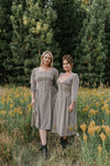 Prairie Dress in Black and Oat Gingham