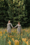 Prairie Dress in Black and Oat Gingham