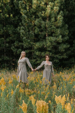 Prairie Dress in Black and Oat Gingham