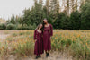 Prairie Dress in Merlot Challis