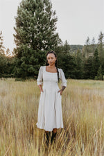 Prairie Dress in Oat Linen