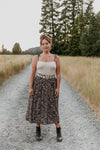 Trices Skirt in Brown Floral