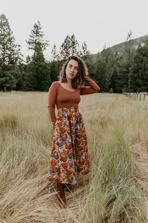 Camille Top in Sienna Brown