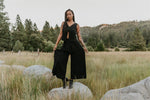 Rue Pants in Black Linen PinStripe